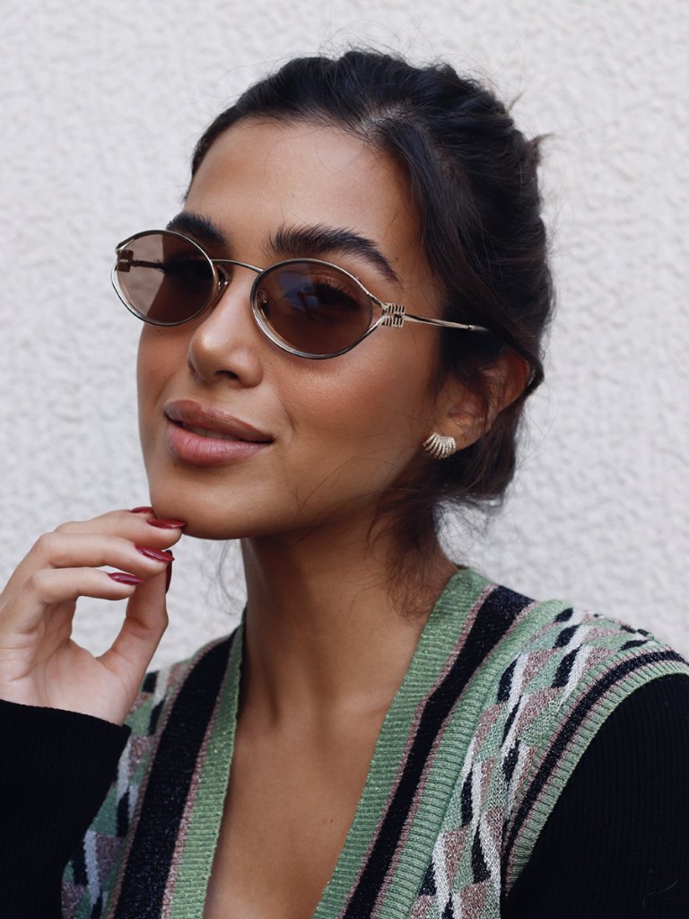 New Smu 52y Zvn20f Women Sunglasses Miu Miu Mu52ys Zvn20f Oval Eyewear